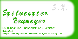 szilveszter neumeyer business card